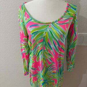 Lilly Pulitzer ‘Tiki Pink Royal Lime’ Pima Cotton Dress [Sz. M]